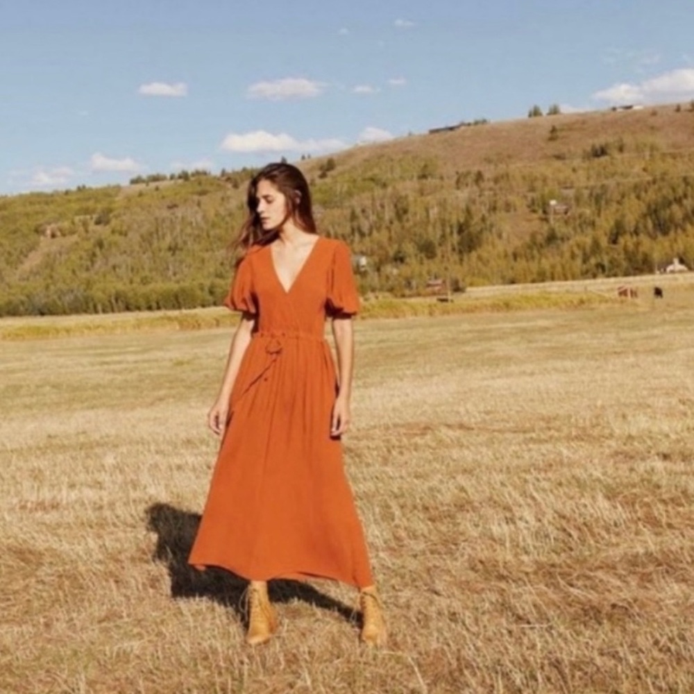 NWT Christy Dawn Dahlia Dress in Rust Size Large